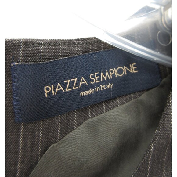 Piazza Sempione Dress 4 Virgin Wool Sheath Pinstripe Career Italy 40 - Picture 8 of 11